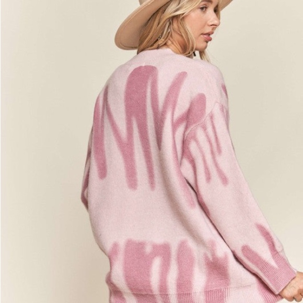 Le Lis Blush Abstract Women's Sweater - Picture 2 of 5